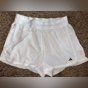Adidas White Aeroready Shorts